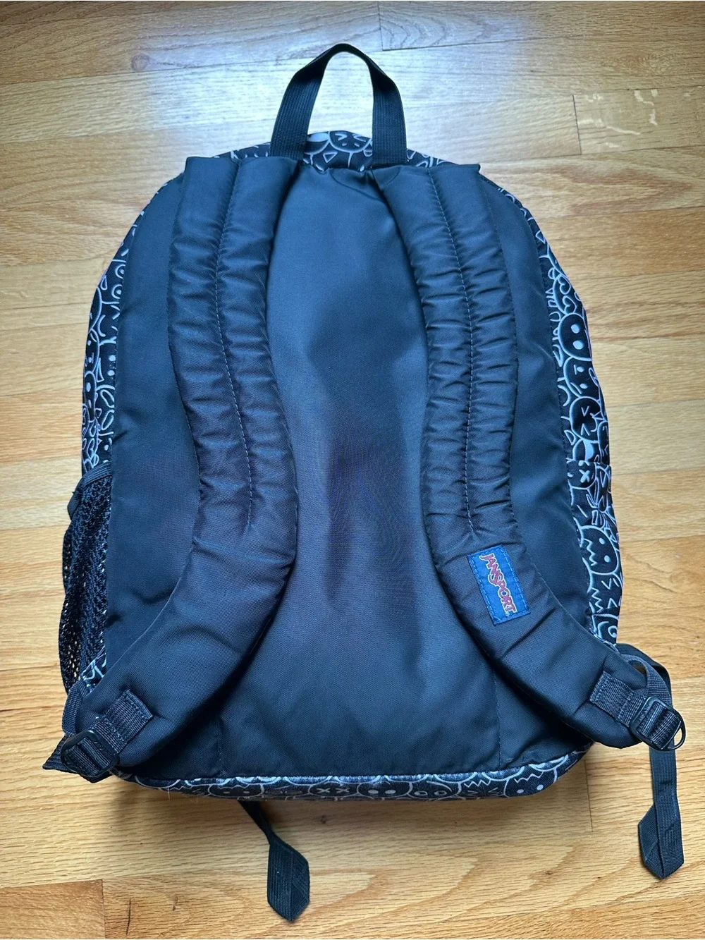 JANSPORT Black White Emoji Print Big Student Backpack